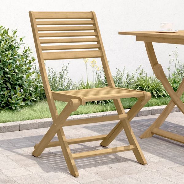 vidaXL Skladacie záhradné stoličky 2 ks 48,5x61,5x87 cm akáciový masív