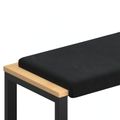vidaXL Vankúš na lavičku Zamat Čierna Hĺbka 35 cm
