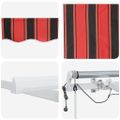 vidaXL Sklopná markíza Oranžová a hnedá 450 × 350 cm Polyester