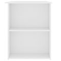vidaXL Stôl biely 110x60x73 cm drevotrieska