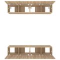 vidaXL TV skrinky 4 ks dub sonoma 80x30x30 cm spracované drevo