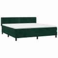 vidaXL Posteľný rám boxsping s matracom tmavozelený 180x200 cm zamat