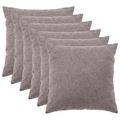 vidaXL Poťah na podložku 6 pcs HEERLEN Svetlosivá 60 x 60 cm Bouclé