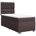 vidaXL Posteľný rám boxsping s matracom hnedý 90x200 cm látka