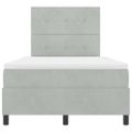 vidaXL LED box s pružinami Svetlosivá 120 x 200 cm Zamat