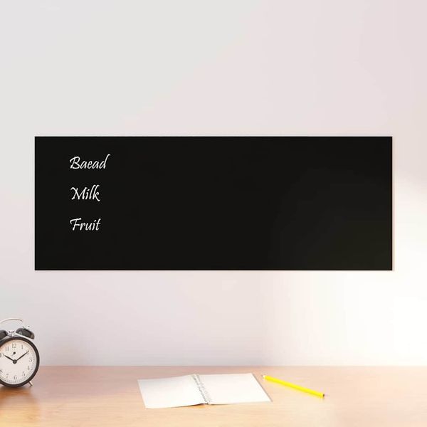 vidaXL Nástenná magnetická tabuľa čierna 80x30 cm tvrdené sklo