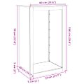 vidaXL Regál na krbové drevo 60x40x100 cm, pozinkovaná oceľ