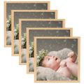 vidaXL Fotorámiky na stôl, koláž 5 ks, svetlý dub 20x20 cm
