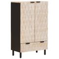 vidaXL Highboard s dverami Biele umývanie dokončenie 60 x 33 x 100 cm