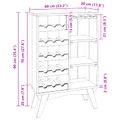 vidaXL Rošt Hnedá 60 x 30 x 90 cm Masívne obnovené drevo