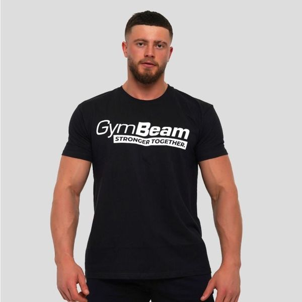 Tričko Stronger Together Black - GymBeam, veľkosť L, veľkosť oblečenia L