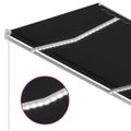 vidaXL Ručne zaťahovacia markíza s LED antracitová 350x250 cm
