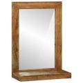 vidaXL Kúpeľňové zrkadlo Hnedá 50 x 22 x 70 cm Pevné akáciové drevo