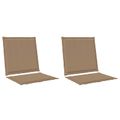 vidaXL Sedadlové a zadné vankúše Polyester Sivohnedá 47 x 45 x 2 cm