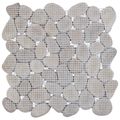 vidaXL Kamenné dlaždice Sivohnedá 30 x 30 cm Riečny štrk