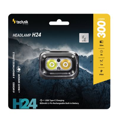 Technik MT-H24 čelovka (vstavaná batéria) + USB-C (300 lm)