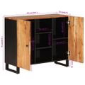 vidaXL Komoda s 2 dvierkami 90x33x75 cm masívna akácia