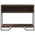vidaXL Konzolový stolík hnedý dub 100x35x74,5 cm kompozitné drevo