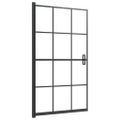 vidaXL Sprchový kút ESG 80x140 cm čierny