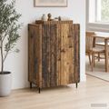 vidaXL Servírovacia skriňa Staré drevo 66 x 34,5 x 92 cm