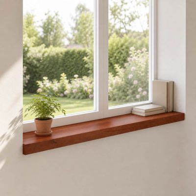 vidaXL Parapety 2 ks Hnedá 100 x 15 x 2 cm Masívne bukové drevo