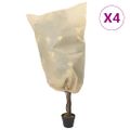 vidaXL Flísové kryty na rastliny so šnúrkou 4 ks 70 g/m² 0,8x1 m
