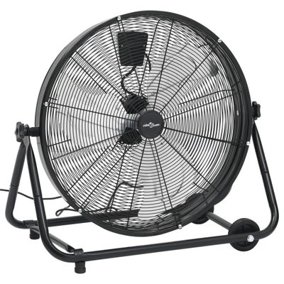 vidaXL Priemyselný bubnový ventilátor 60 cm 172,5 W, čierny