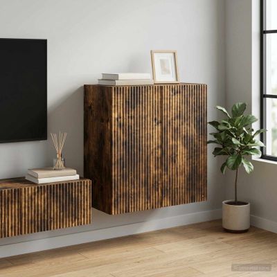 vidaXL Nástenná skrinka 59 x 31 x 60 cm Kompozitné drevo Dymový dub