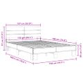 vidaXL Posteľný rám dub sonoma 135x190 cm kompozitné drevo a kov