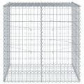vidaXL Gabiónový kôš s krytom 100x100x100 cm pozinkované železo