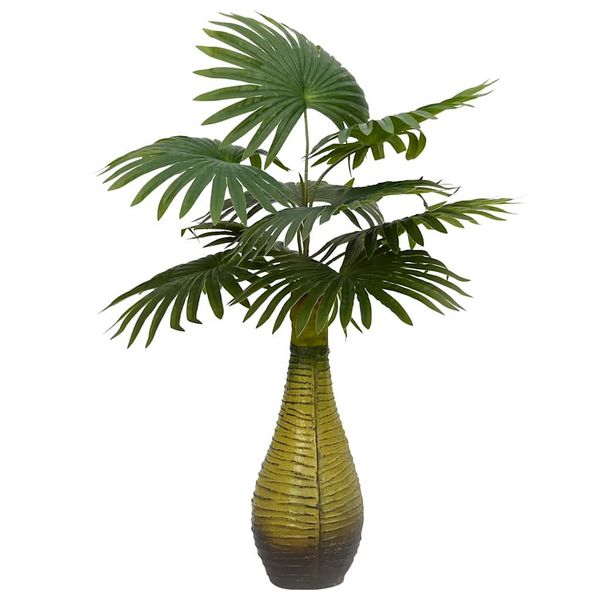 vidaXL Umelý palmový 9 listov 65 cm zelený