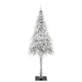 vidaXL Vianočný stromček s 300 LED-i Biela 210 cm PE a oceľ