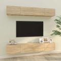 vidaXL Nástenné TV skrinky 4 ks dub sonoma 100x30x30 cm