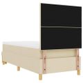 vidaXL Posteľ s pružinovým rámom Krémová 190 x 90 cm látka