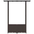 vidaXL Vyvýšený záhon s mriežkou a strechou Hnedá 124,5 x 40 x 136 cm