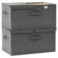 vidaXL Úložné boxy 2 ks látkové 50x30x25 cm antracitové