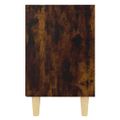 vidaXL Nočné stolíky nohy z masívneho dreva 2 ks dymový dub 40x30x50cm