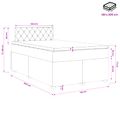 vidaXL Posteľ boxspring s matracom Tmavosivá 120 x 200 cm Zamat