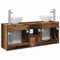 vidaXL Set kabinetov do kúpeľne 3 ks Staré drevo 49,5 x 41 x 64,5 cm