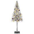 vidaXL Vianočný stromček s 300 LED-i Biela 180 cm PE a oceľ