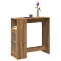 vidaXL Barový stôl s policami dub artisian 101x40x103,5cm kompoz.drevo