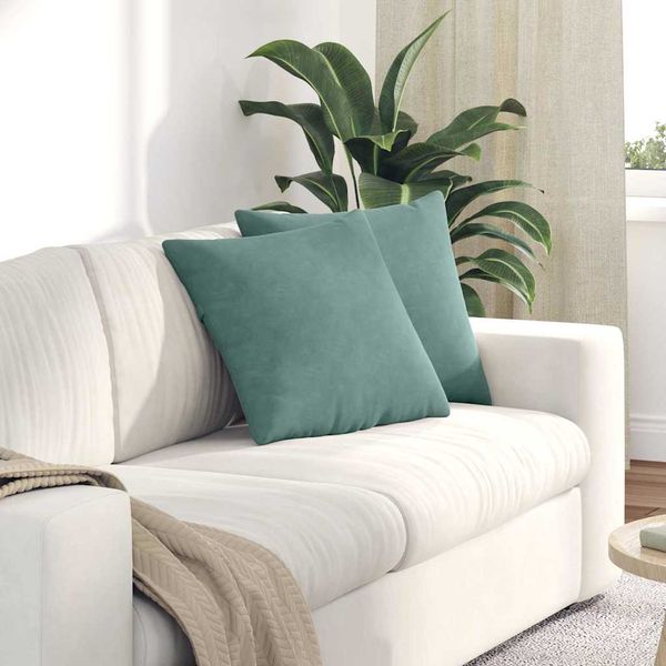 vidaXL Vankúše na pohovku 2 pcs Morská zelená 45 x 45 cm