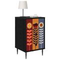 vidaXL Nočný stolík ESSEN Čierny dub 36 x 33 x 61 cm Kompozitné drevo