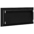 vidaXL Zrkadlo Čierny dub 80 x 37 cm Sklo a inžinierske drevo