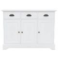 vidaXL Komoda s 3 dvierkami, MDF a borovicové drevo 105x35x77,5 cm