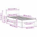 vidaXL Rám postele Včelí hnedý 100 x 200 cm Masívne borovicové drevo