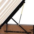 vidaXL Otomanový posteľný rám s úložiskom Sivohnedá 160 x 200 cm látka