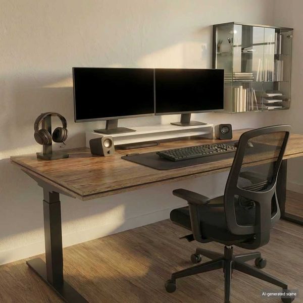 vidaXL Stojan na monitor, biely 100x24x13 cm, kompozitné drevo