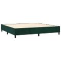 vidaXL Posteľný rám boxsping s matracom tmavozelený 200x200 cm zamat