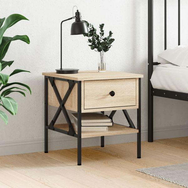 vidaXL Nočný stolík dub sonoma 40x42x45 cm kompozitné drevo